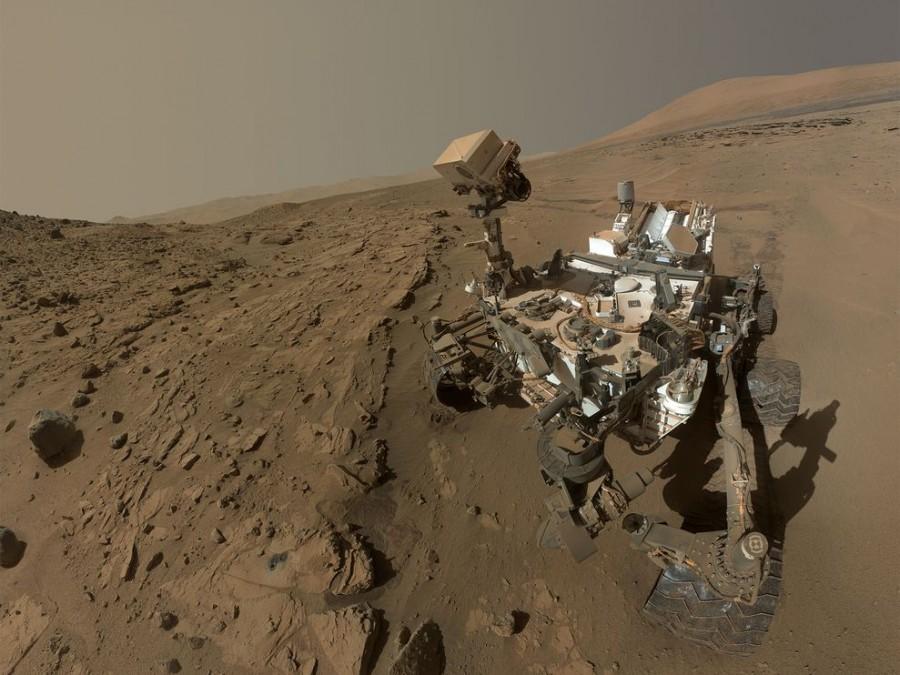 The Mars rover Curiosity recently discovered a large amount of Methane being released from the surface.