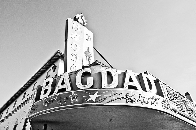 The Bagdad Theater is a popular place on Hawthorne Street to see movies. 