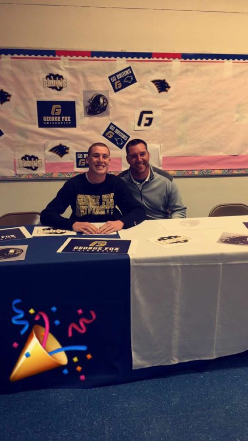 Jacob Lyver recently signed his Letter of Intent to attend George Fox and play football.