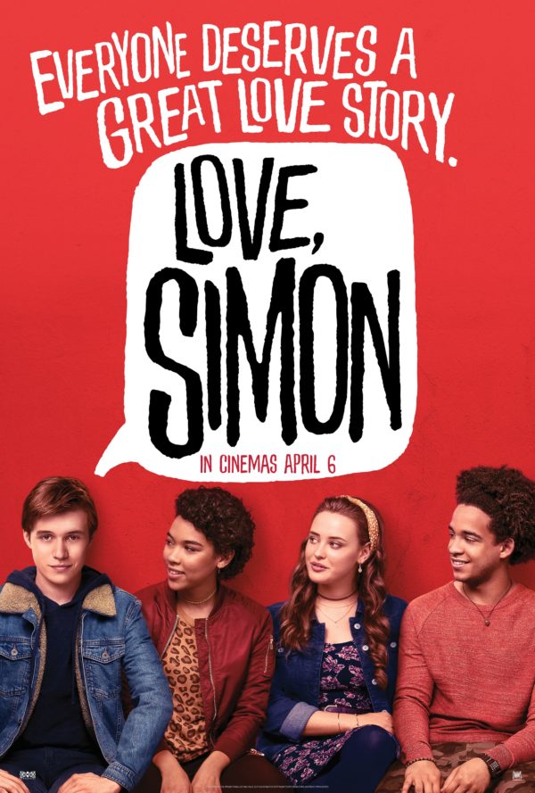 A promotional image for Love, Simon, a coming of age story about a closeted gay teen.
