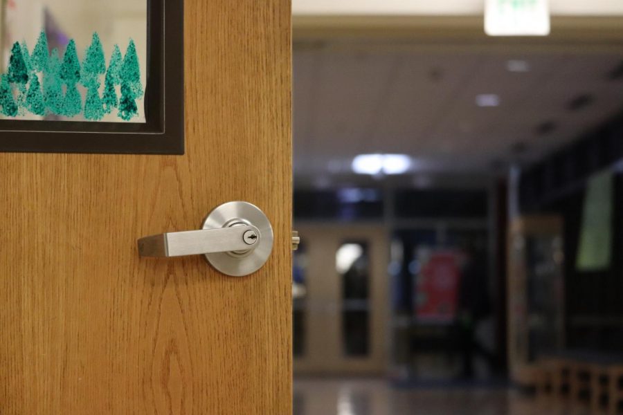 To help minimize the spread of whooping cough, La Salles janitorial and maintenance staff wiped down and sanitized door handles throughout the school.  