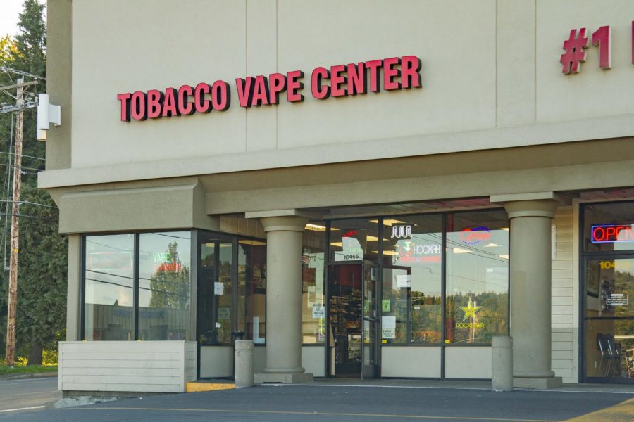 A tobacco and vaping supply store close to La Salle's campus.