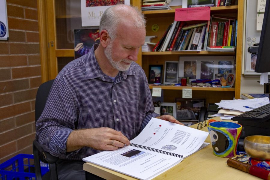 Religion teacher Mr. Mac has self-published two books, and he is looking forward to writing more. 