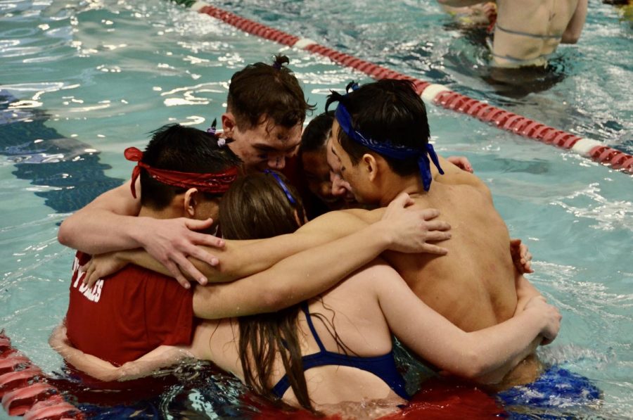 Both the boys and girls swim team emerged as champions at the district meet.