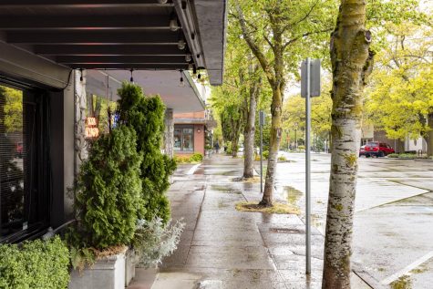 SE Main St. in Milwaukie gets some sun after a spring rain shower.