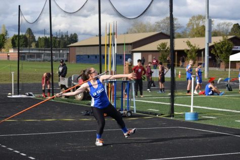 Senior Ashley Smith has broken not only her personal record, but the school record for javelin by throwing 136'3