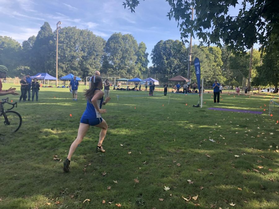 Sophomore Erin McGinnis runs four different events, but the 1500 meter dash is her favorite.