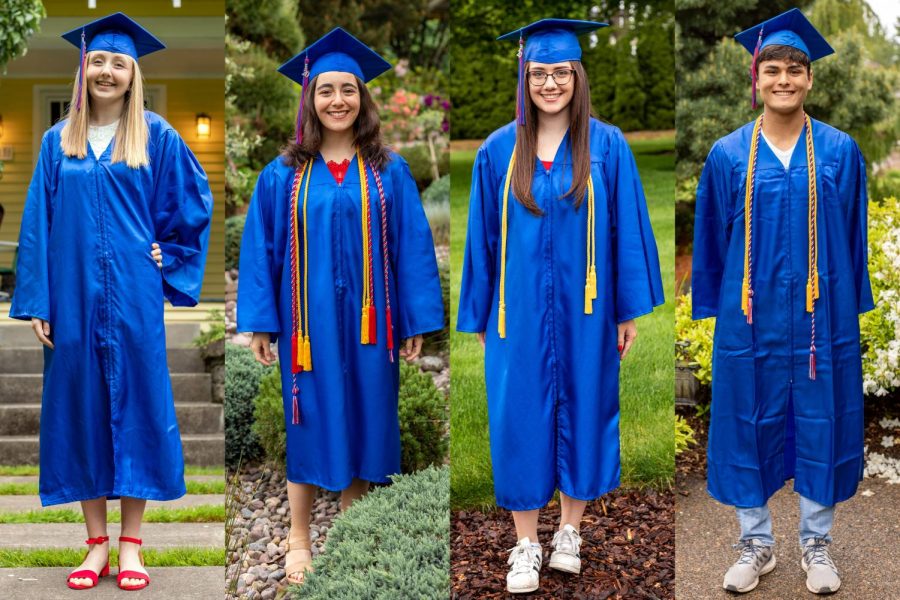 Franny Bengtson, Grace Elkhal, Ashley Smith, and Lucas Wobig are this year's valedictorians and salutatorian.