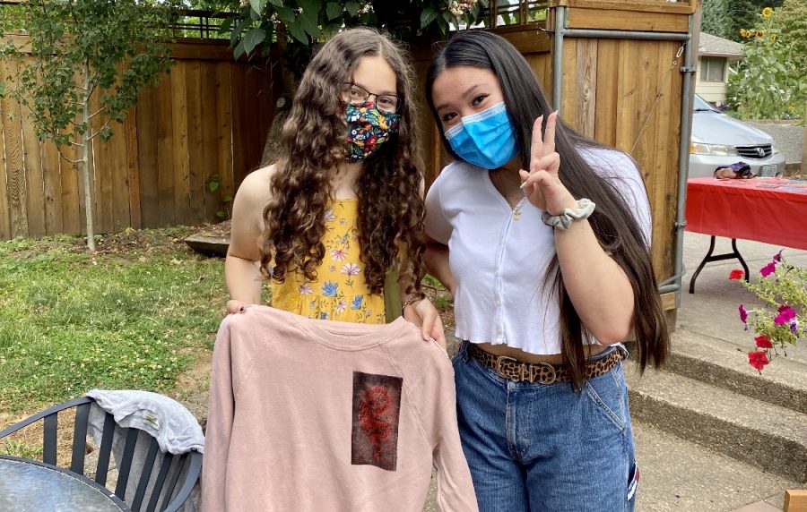 Alyna Nguyen (right), was looking for a way to contribute to the Black Lives Matter movement, while keeping safe from COVID-19, and found Art for Advocacy.