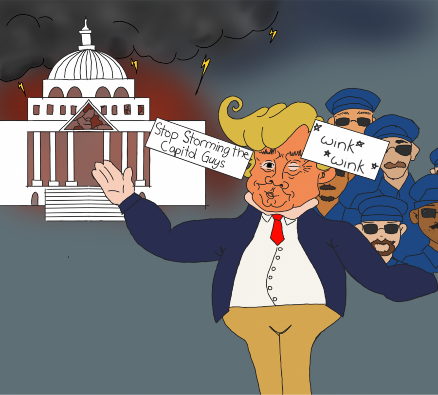 Political Cartoon U.S. Trump capitol riots
