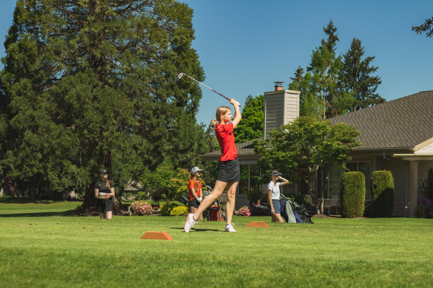 Girls+Golf+Competes+Against+Wilsonville%2C+Scappoose%2C+and+St.+Helens