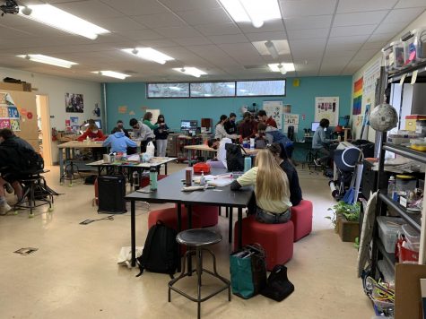 Students finished projects in the Innovation and Design Center during break. 