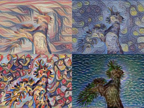 This image was created using StyleTransfer, an artificial intelligence neural network that transposes the style of one image onto another.