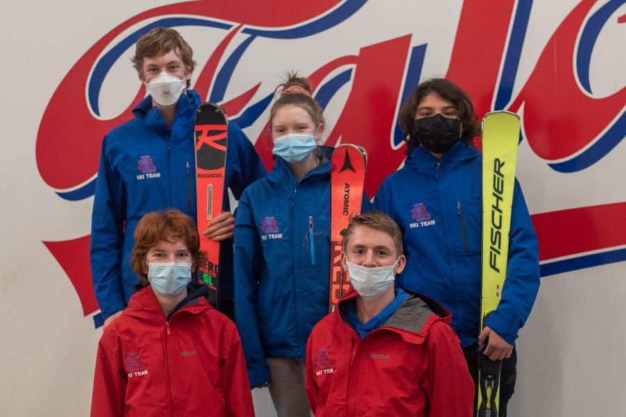 The students on the ski team who qualified prepare for a three-day competition at state.