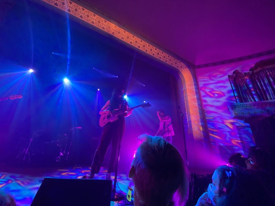 Indigo De Souza played under multicolored lighting while performing her song “Darker Than Death”.

