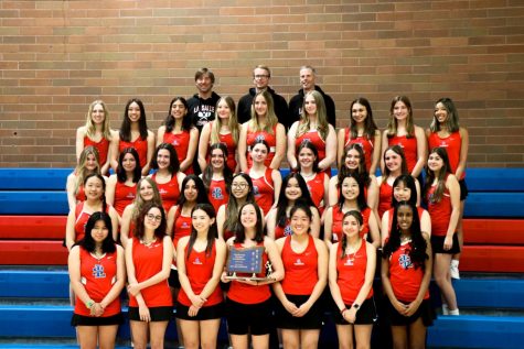 The La Salle girls tennis team stood collectively for a photo with their newly-won quarterfinals plaque. Yet, “it’s not all about winning,” junior Cassie Rameriez said. “We have a lot of fun out there.”