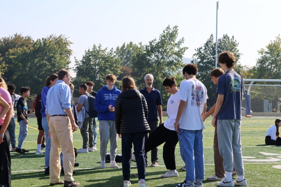 Hacky sack circles on campus have become commonplace throughout the school year. 