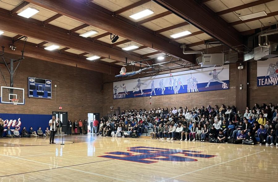 On February 8, La Salle welcomed slam poet S.C. Says to the gym for an assembly during Flex Time. 