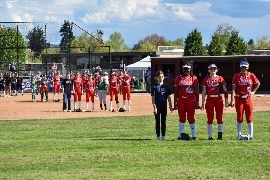 Coinciding with the varsity softball team’s Future Falcon Night, the game against Rex Putnam resulted in a win of 7-0.