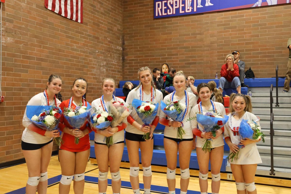 After celebrating the seniors on Oct. 24, La Salle varsity volleyball lost to Rex Putnam High School in four sets.