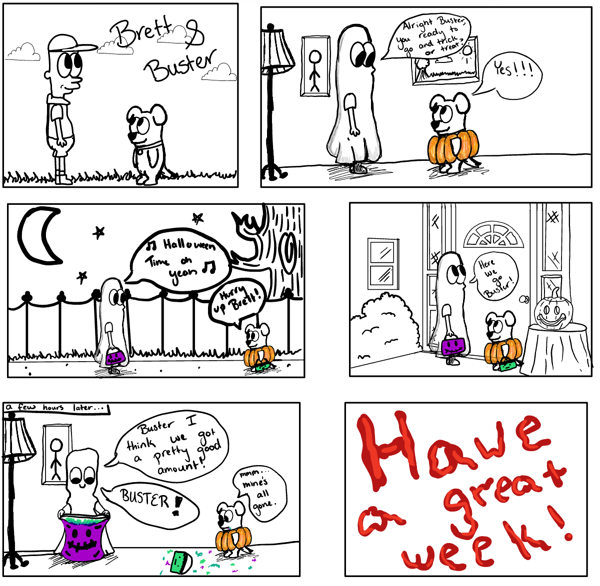 Trick-or-Treat: Brett and Buster’s Halloween Adventure
