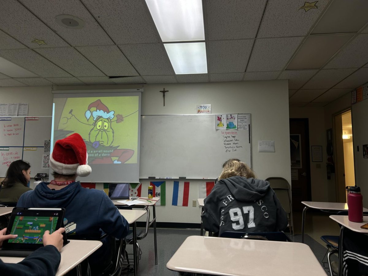 The French 2 class watches The Grinch.