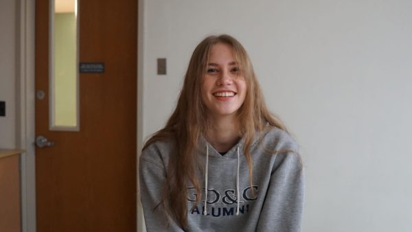 Maddie Delaney appreciates the warm community of peers and faculty she has found here at La Salle. “I know they want to help people,” she said. “And the teachers obviously want you to do your best.” 