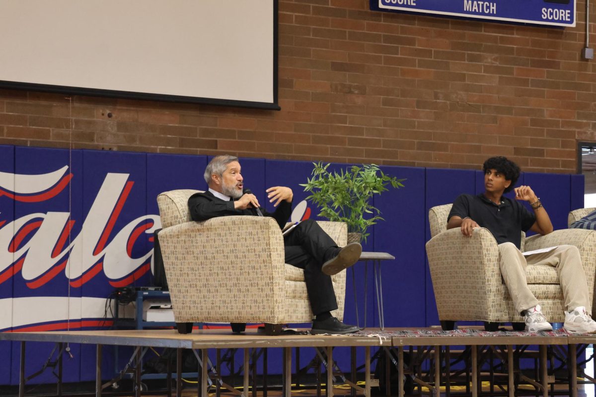 La Salle students gathered in the gym on Wednesday, Sept. 25, to listen to Lasallian Brother Nick Gonzalez answer questions about his experience, values, and his journey.