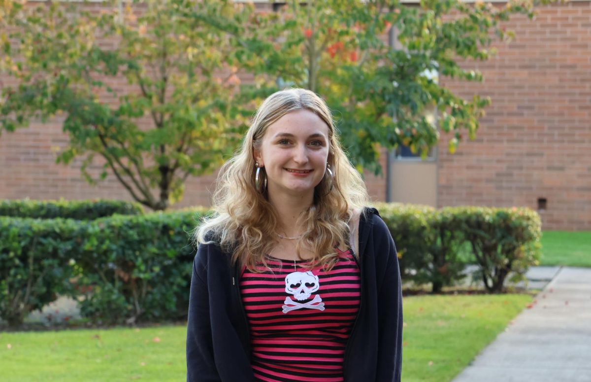 In her free time, junior Julianne Rast enjoys skateboarding, biking, hiking, playing Roblox, and art, particularly drawing, painting, and designing tattoos. 