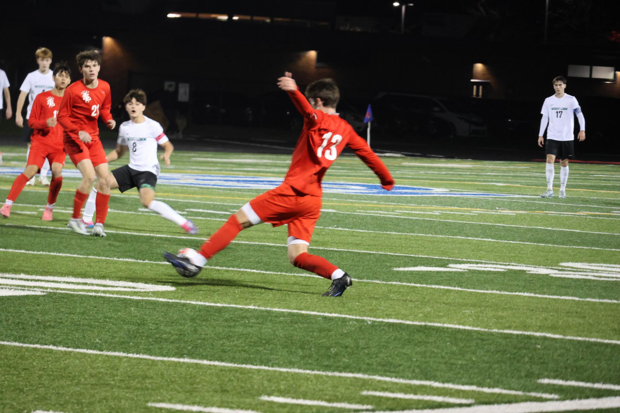 Photo Story: Falcons Boys Varsity Soccer Fends Off West Linn in a 2–1 Win