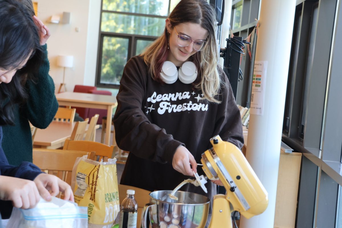 During Flex Time on Thursday, Dec. 5, members of the Baking Club met in the library to make edible cookie dough.