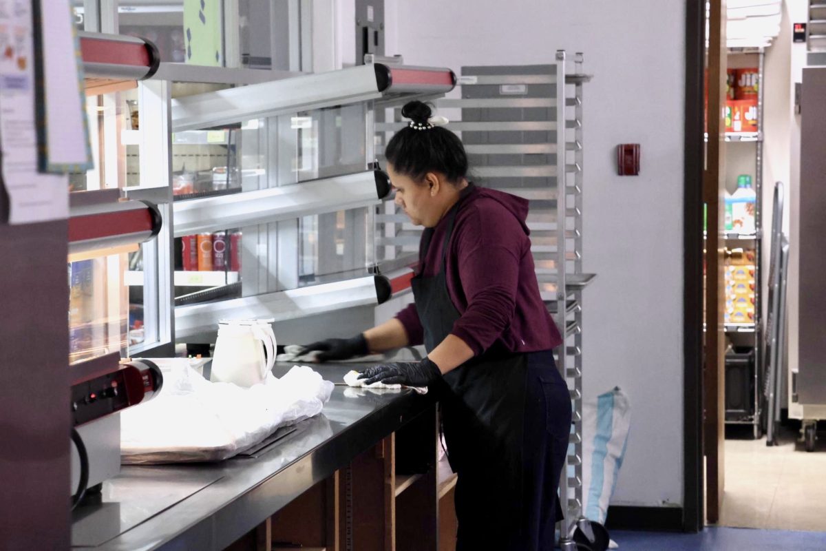 The kitchen staff all specialize in specific roles to efficiently prepare La Salle’s meals.