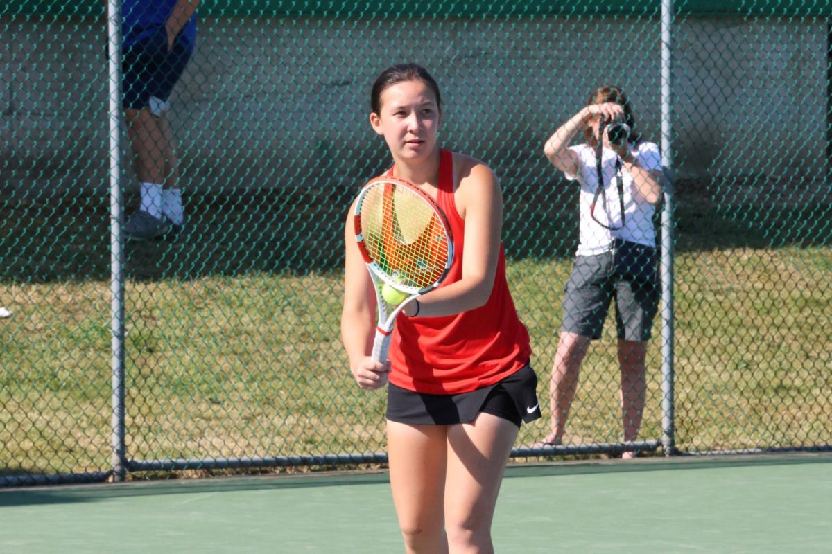 Senior Kennedy Harris went to the tennis state tournament her sophomore year, winning her second consecutive championship in the singles category. 