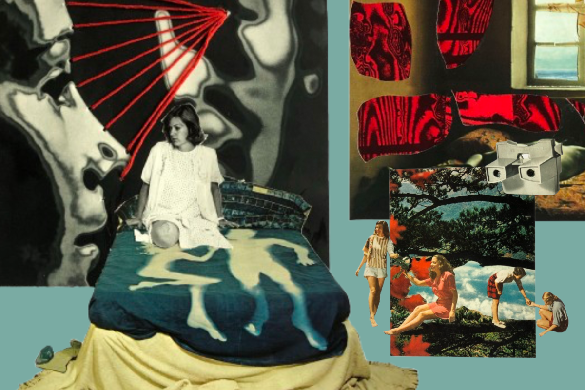 A collage of La Salle alum Gracelyn Rael’s artworks, which depict her experience with sexual assault.