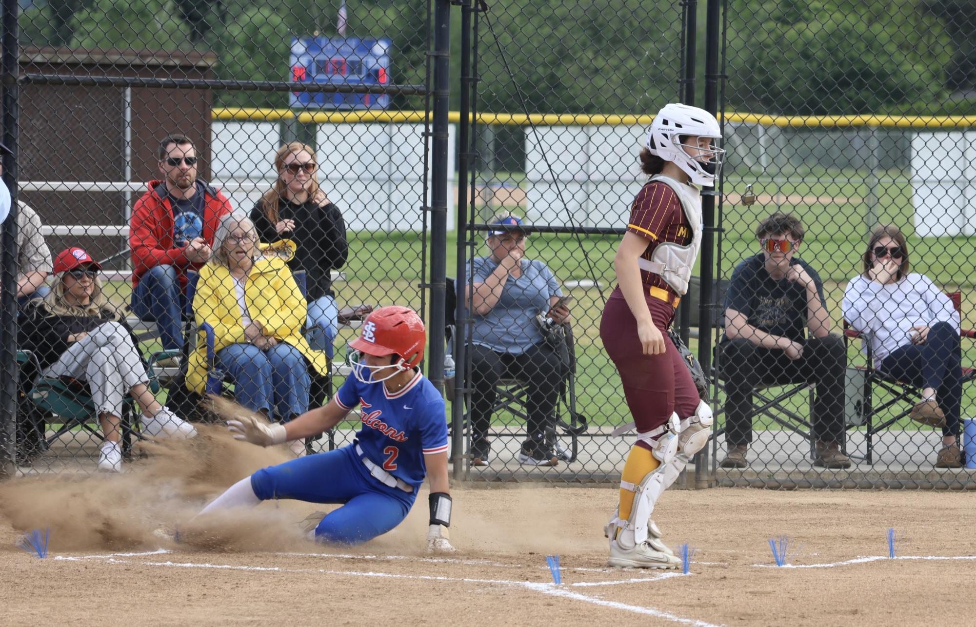 Falcon Softball Triumphs Against Milwaukie Mustangs, 17-1