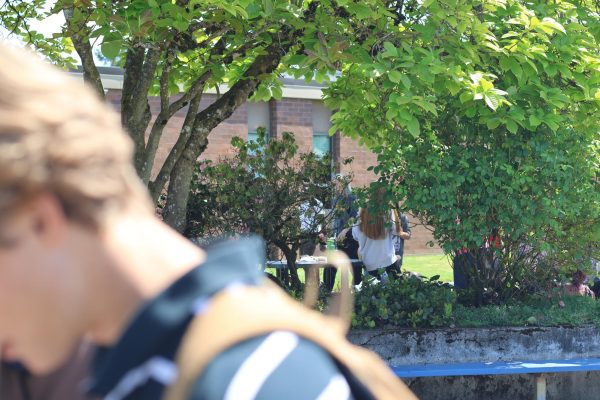 Students spent time outside during their prolonged lunch for the Roots Festival, enjoying a variety of cultural dishes provided by staff, students, and family.