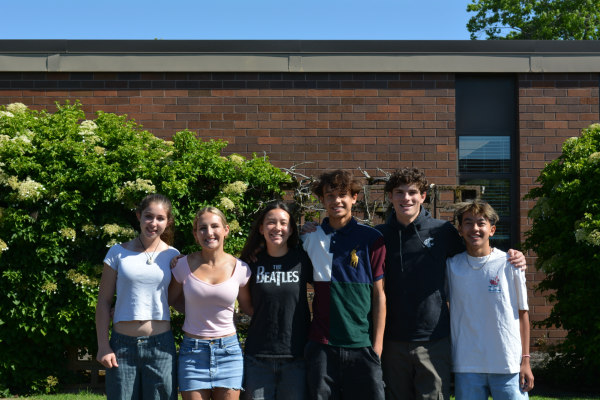 Pictured from left to right are junior Kaitlin Carter, senior Avalon Donnelly, senior Kennedy Harris, sophomore Kaiden Harris, senior Jeffrey Boknecht, and freshman Lucas Wong, who placed on the podium in the 5A tennis state championship.