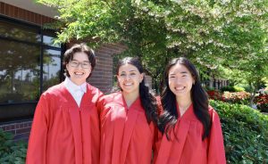 Valedictorian Phoebe Sandholm will be attending Smith College in Northampton, Massachusetts, while salutatorian Emily Martin is planning to travel to Chapman University in Orange County, California, and valedictorian Kari Yatsushiro will be pursuing her love of engineering at California Polytechnic State University in San Diego, California.