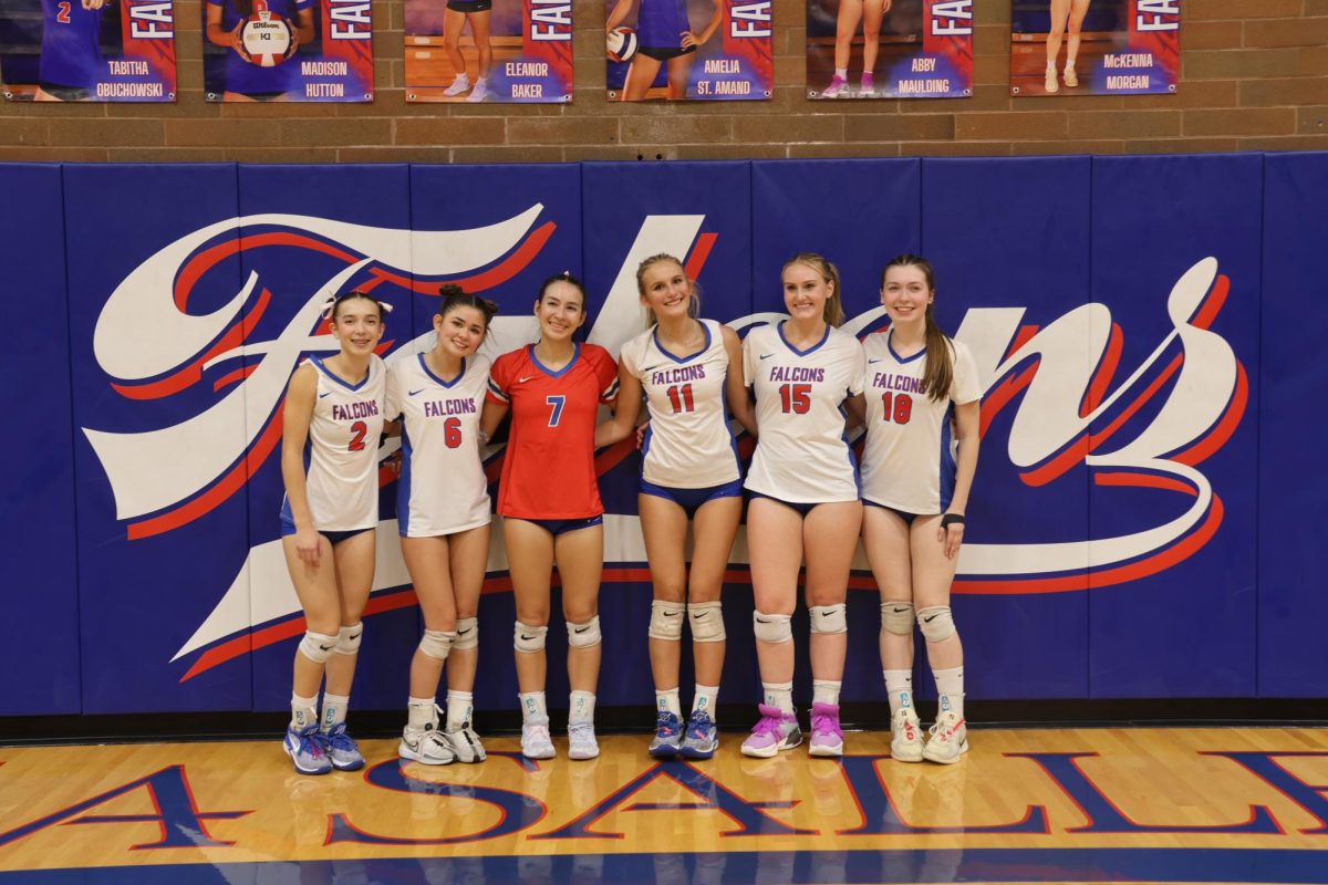 The La Salle varsity volleyball team celebrated Senior Night with a 3-1 win against Rex Putnam High School on Tuesday, Oct. 28, at 7 p.m.