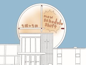 La Salle’s new adjusted schedule includes one lunch every Wednesday and Friday, which requires students to arrive on campus five minutes earlier, as school starts at 9:10 a.m. instead of 9:15 a.m. on those days.
