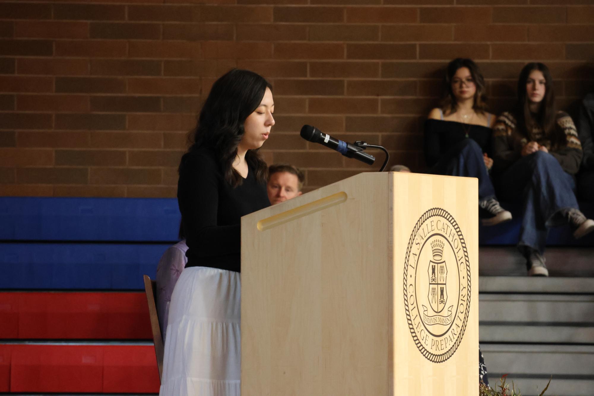 La Salle Honors Educator of the Year Ms. Pinto With Annual Heroic Vow Assembly