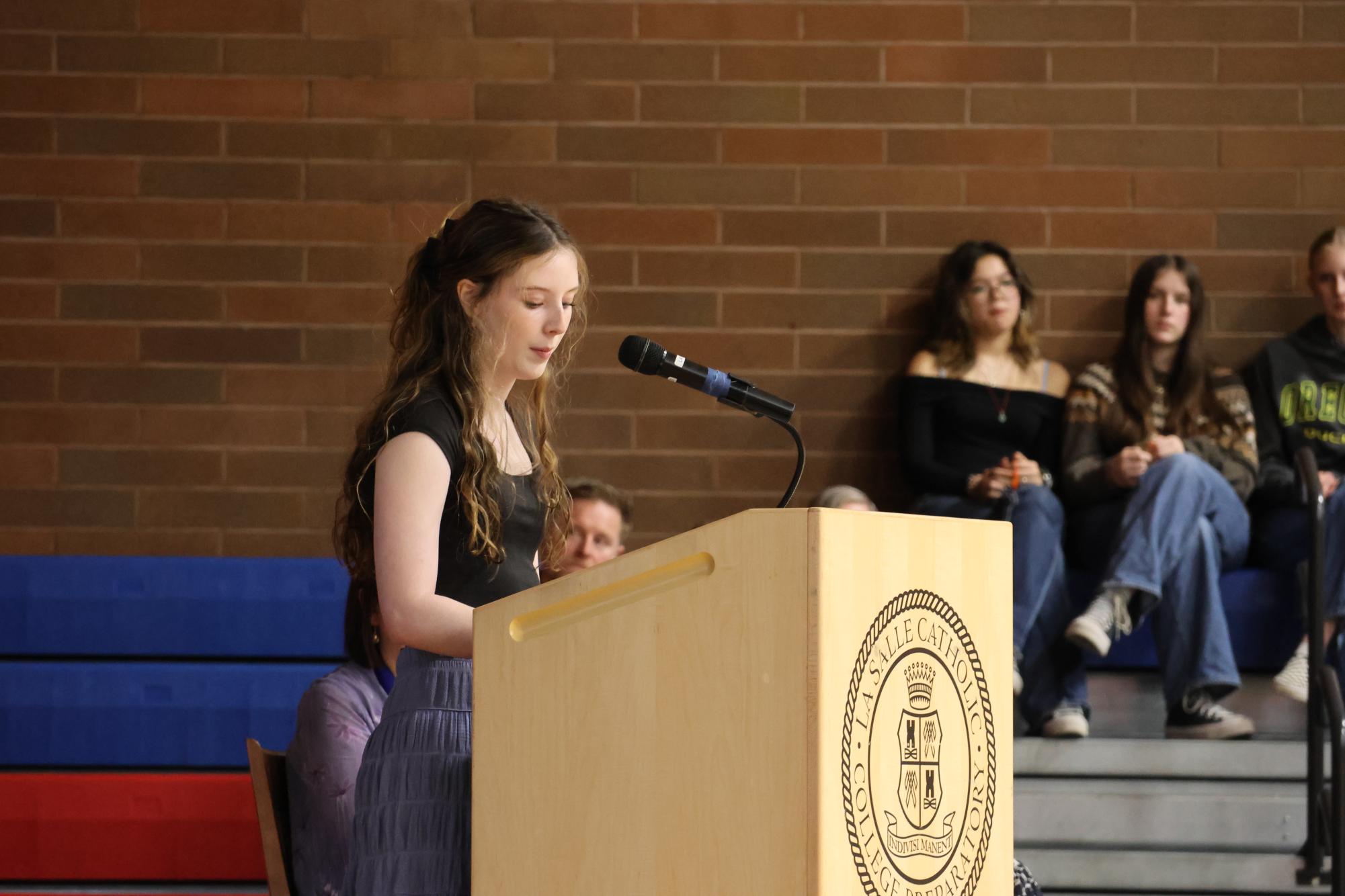 La Salle Honors Educator of the Year Ms. Pinto With Annual Heroic Vow Assembly