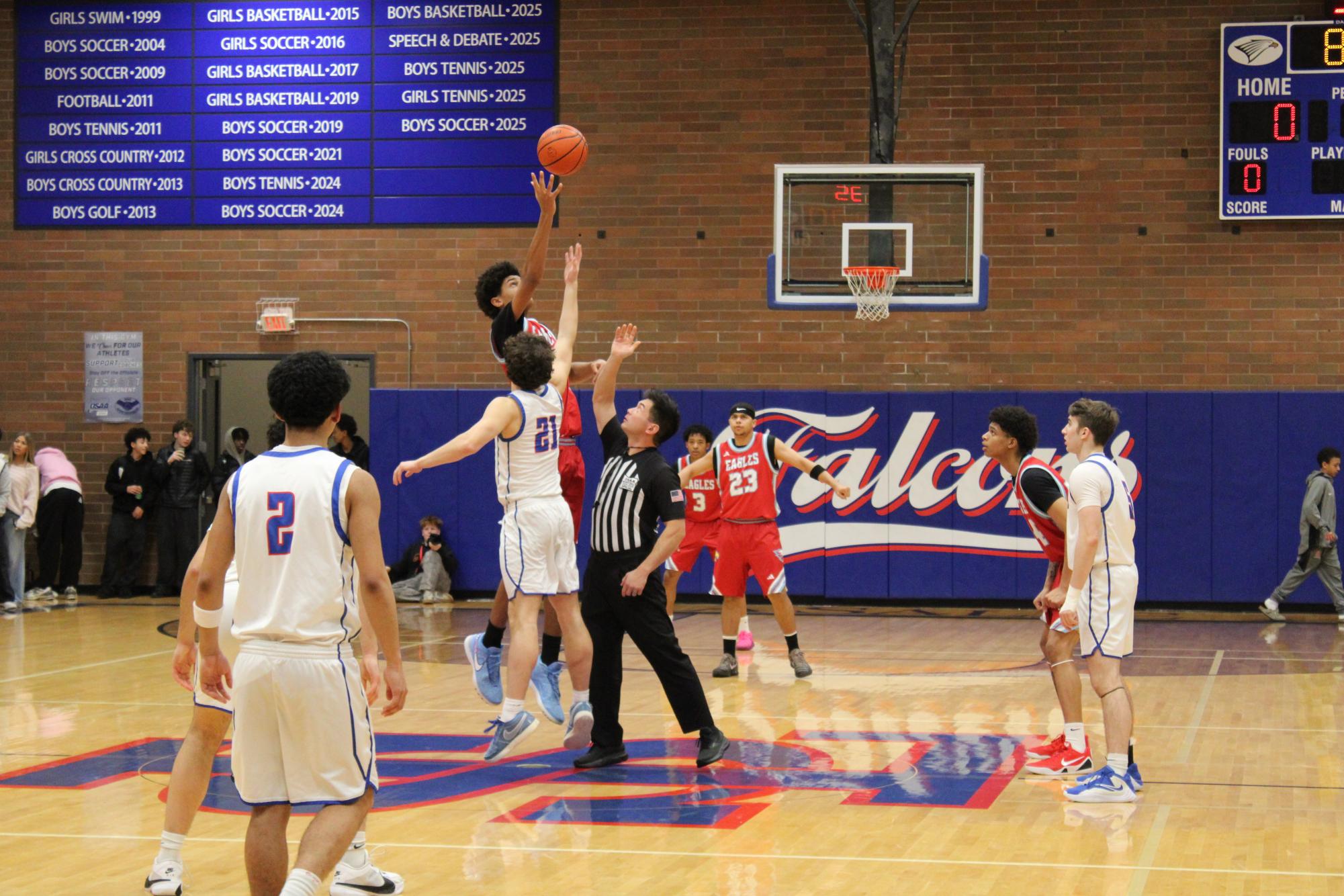 Photo Story: Falcons Varsity Boys Basketball Fall Short 54–36 Against Centennial