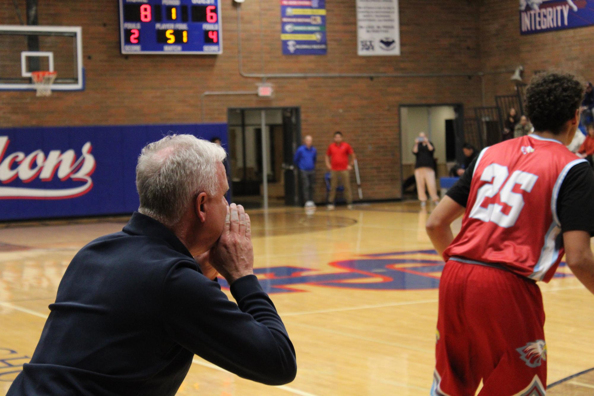 Photo Story: Falcons Varsity Boys Basketball Fall Short 54–36 Against Centennial