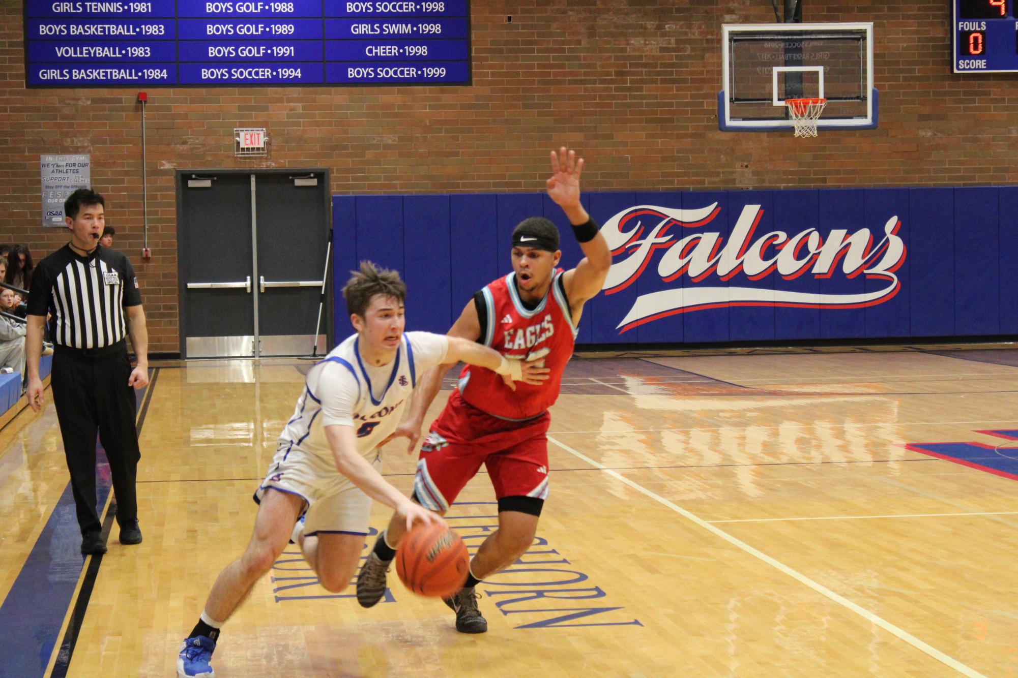 Photo Story: Falcons Varsity Boys Basketball Fall Short 54–36 Against Centennial