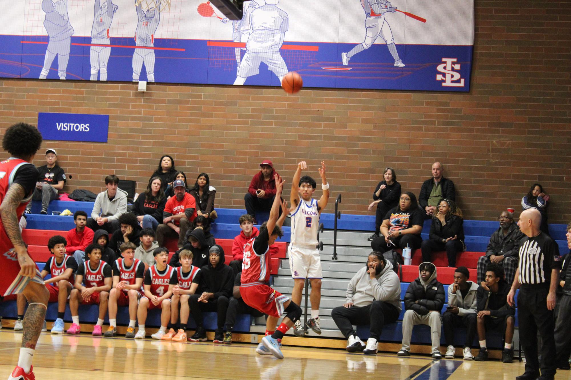 Photo Story: Falcons Varsity Boys Basketball Fall Short 54–36 Against Centennial