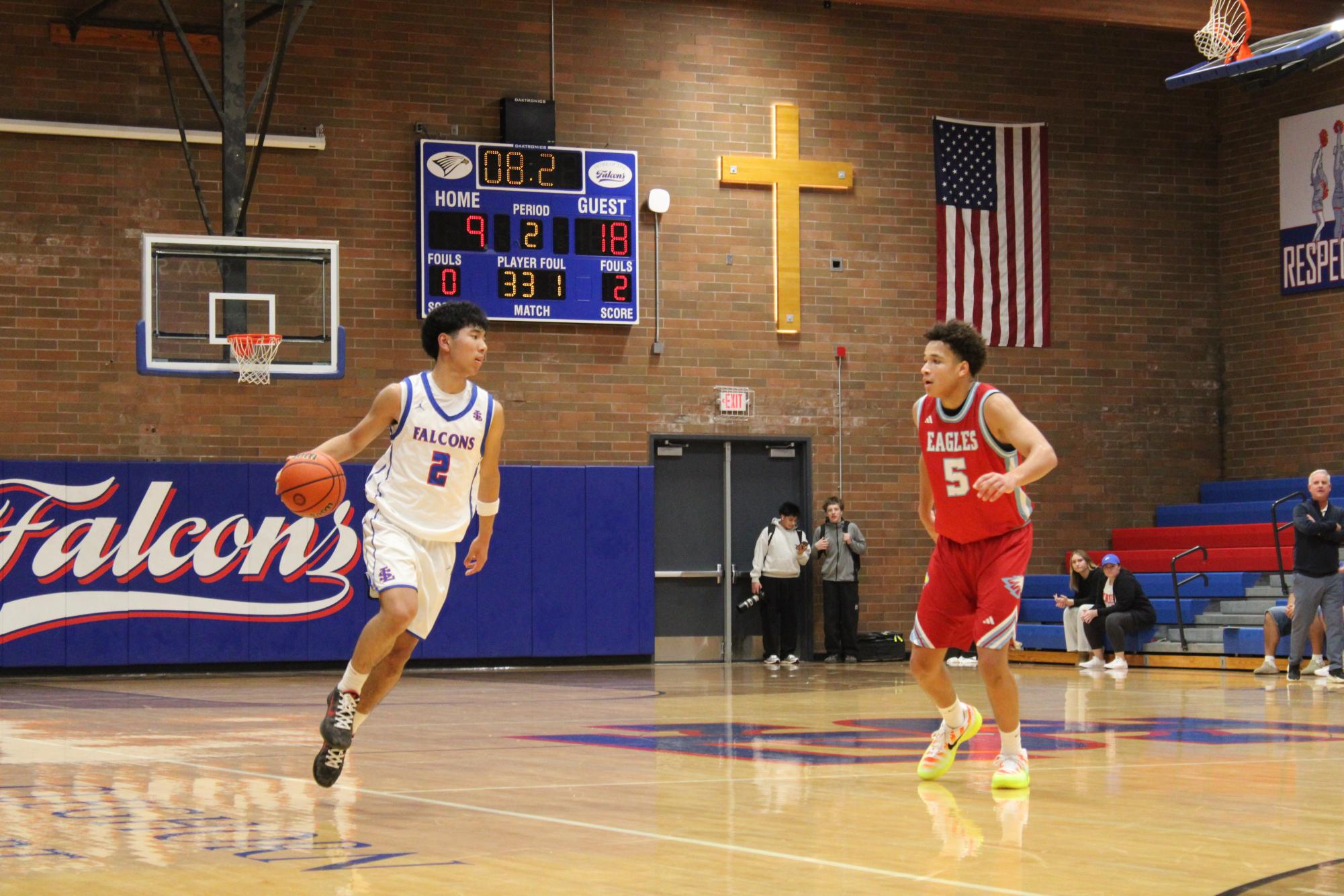 Photo Story: Falcons Varsity Boys Basketball Fall Short 54–36 Against Centennial