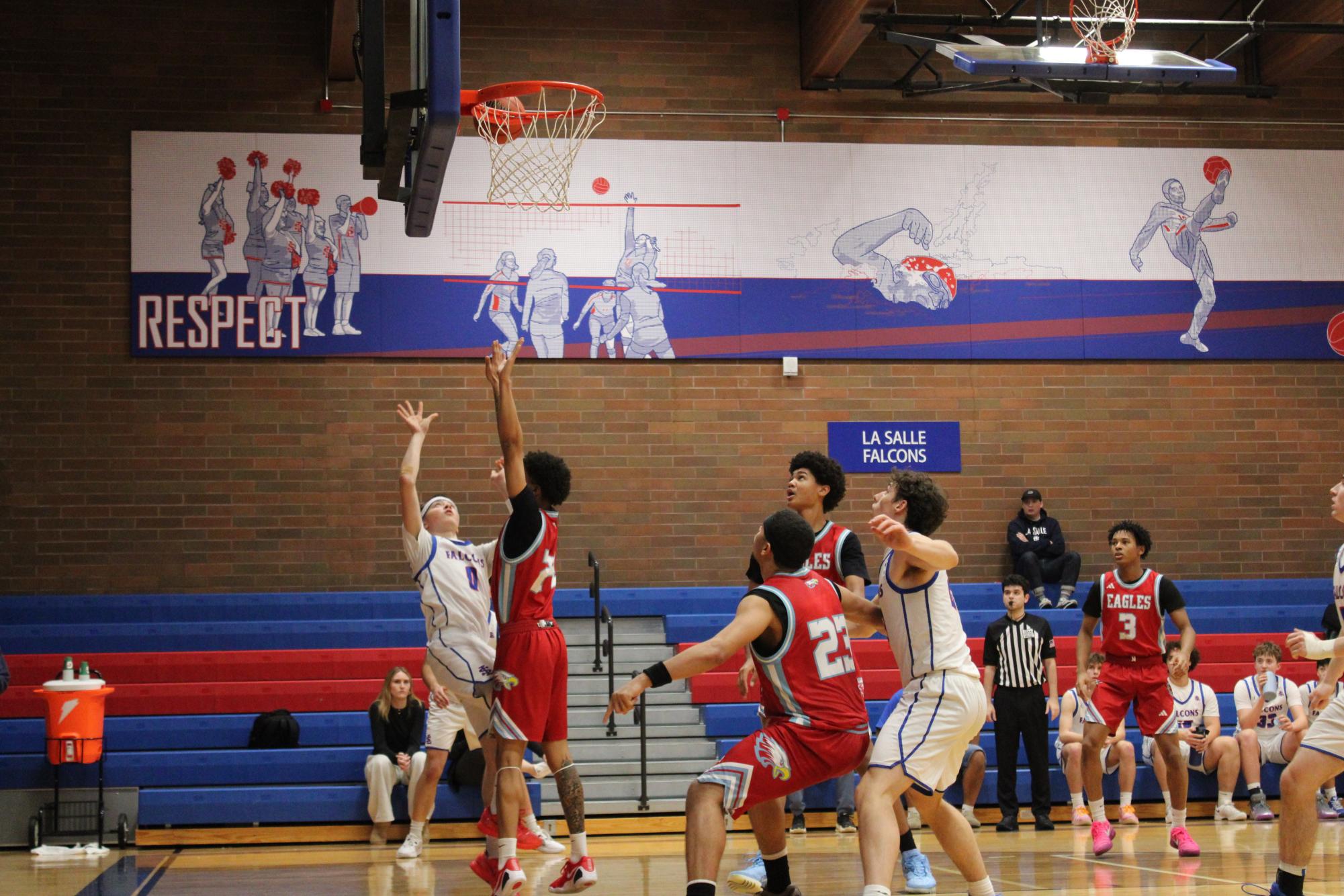 Photo Story: Falcons Varsity Boys Basketball Fall Short 54–36 Against Centennial