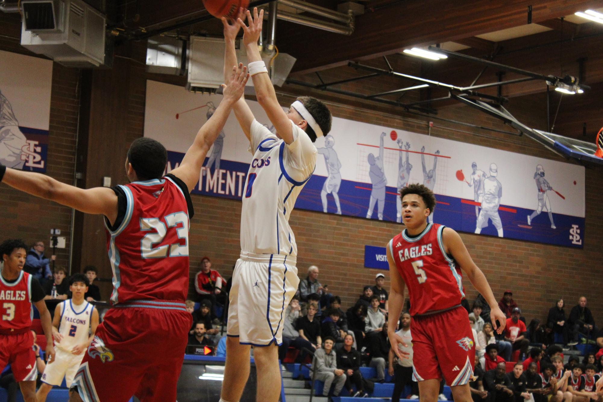 Photo Story: Falcons Varsity Boys Basketball Fall Short 54–36 Against Centennial