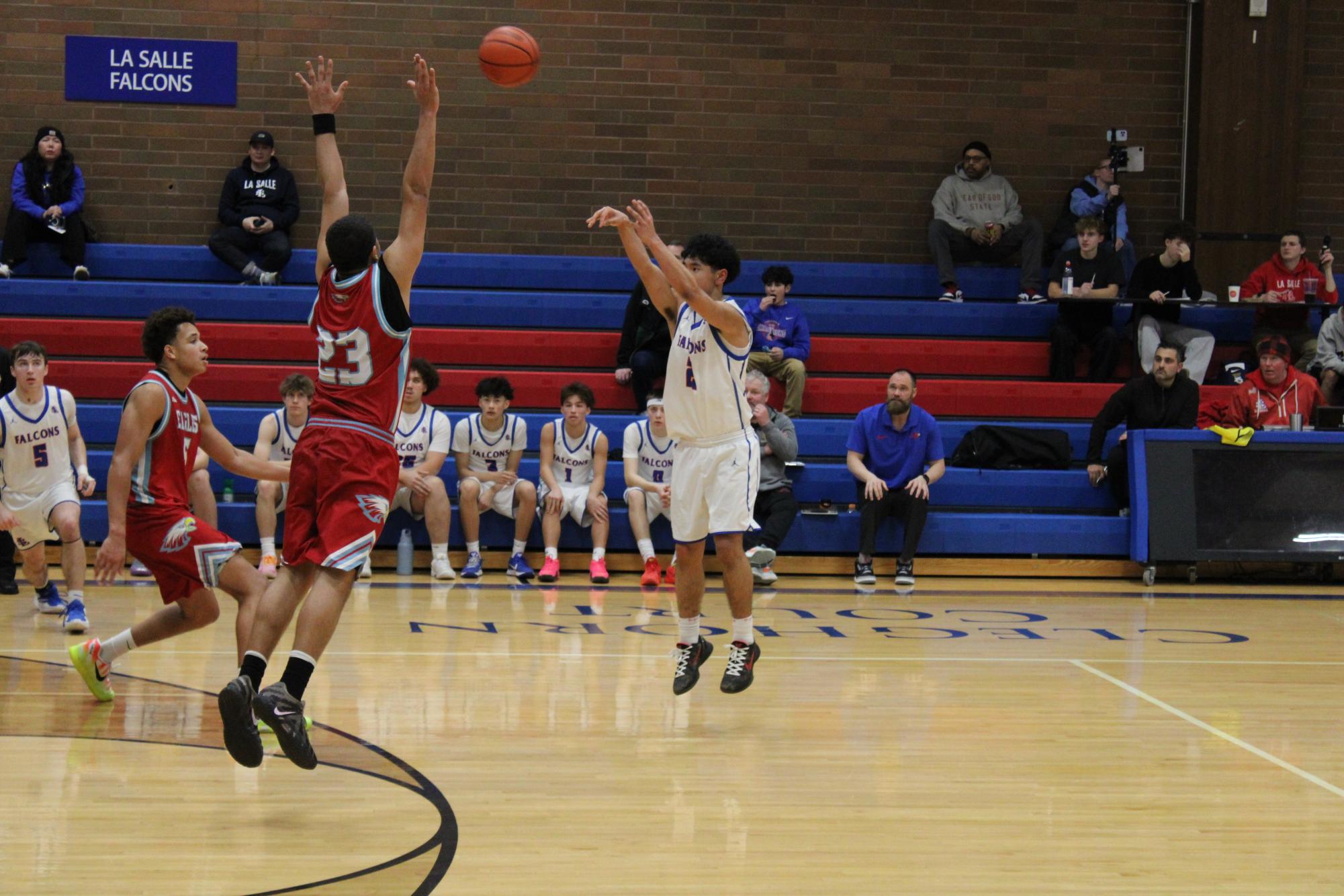 Photo Story: Falcons Varsity Boys Basketball Fall Short 54–36 Against Centennial